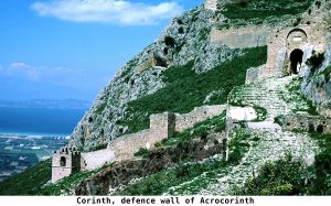 Corinth, defence wall of Acrocorinth