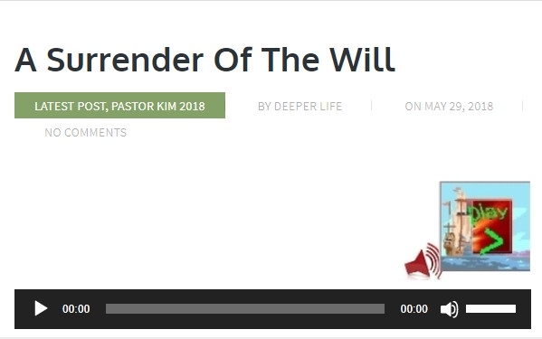 A Surrender Of The Will